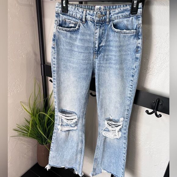 Urban Outfitters BDG Wilco Destroyed High-Waisted Cropped Flare Jeans sz 25 - Picture 6 of 16